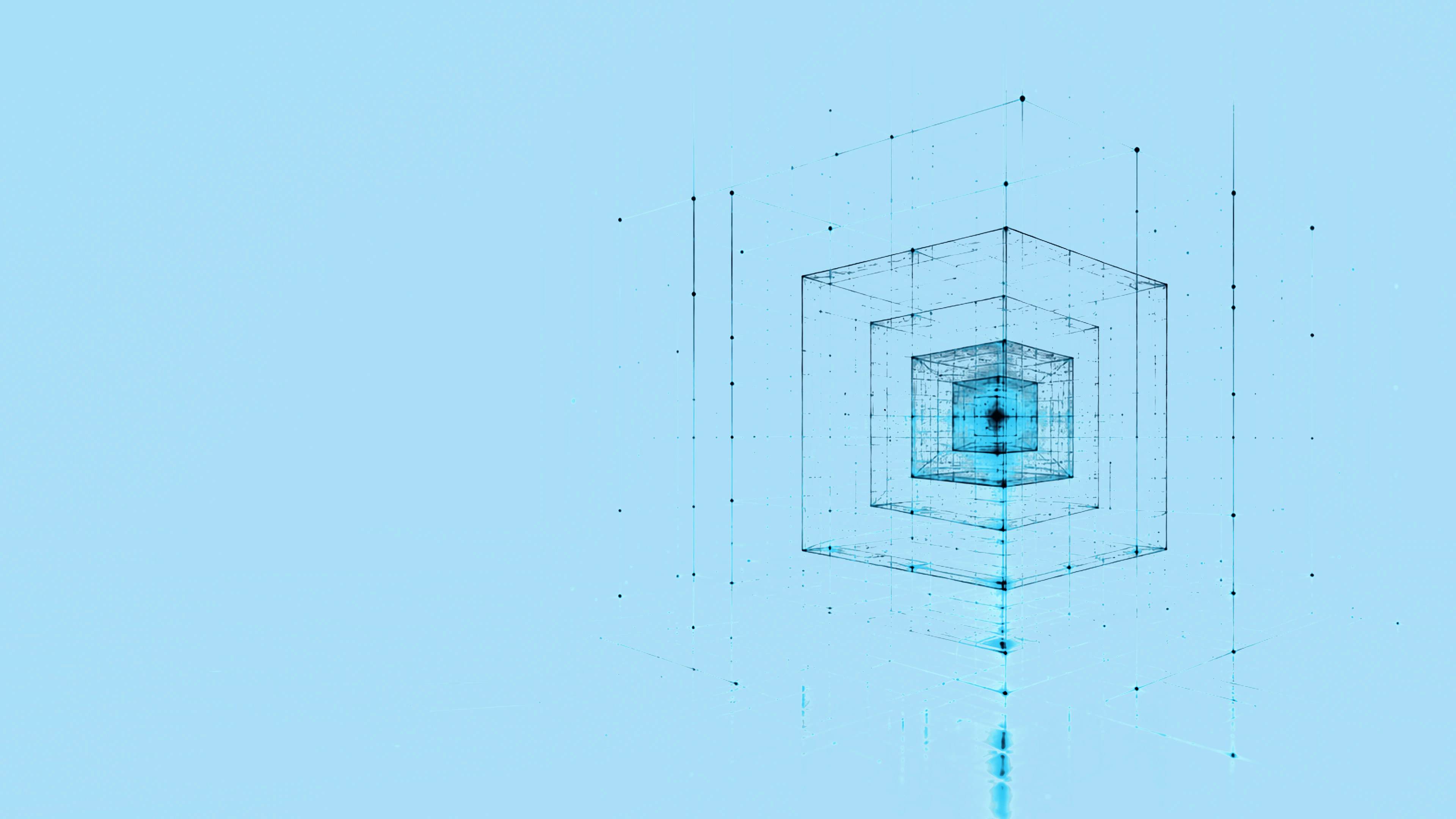 A protected luminous core held inside multiple transparent structural boundaries.
